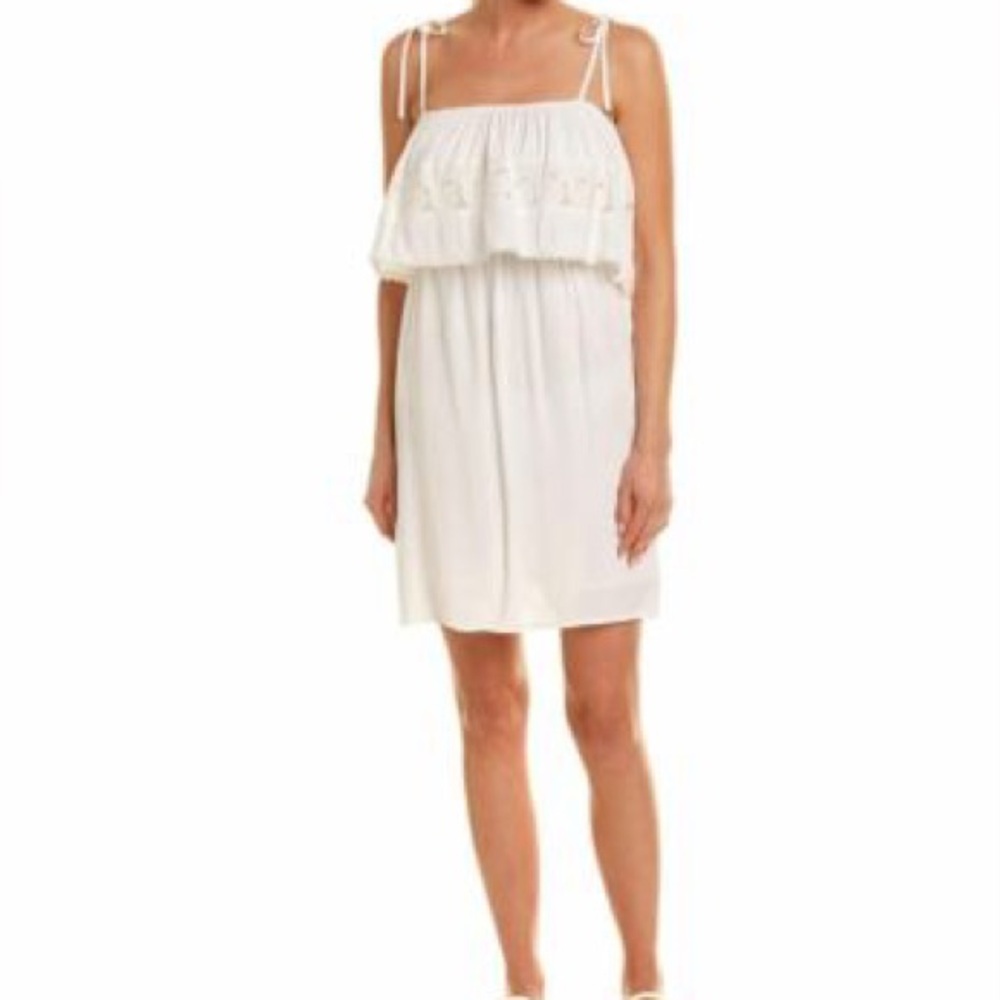 L*Space White Ruffle Dress size small